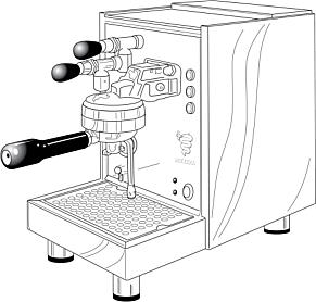 Disegno tecnico di macchina per il caffè Bezzera - Adobe Illustrator