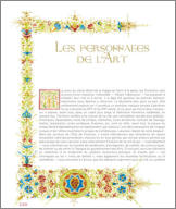 Illustrazione e impostazione grafica del capitolo "Les Personnages de l'Art" del libro "Fès et Florence" Senso Unico éditions.