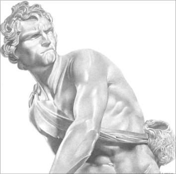 "David" di Gian Lorenzo Bernini, per campagna pubblicitaria Chario, Vimercate, Milano.